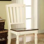 HARRISBURG SIDE CHAIR Vintage White & Dark Oak